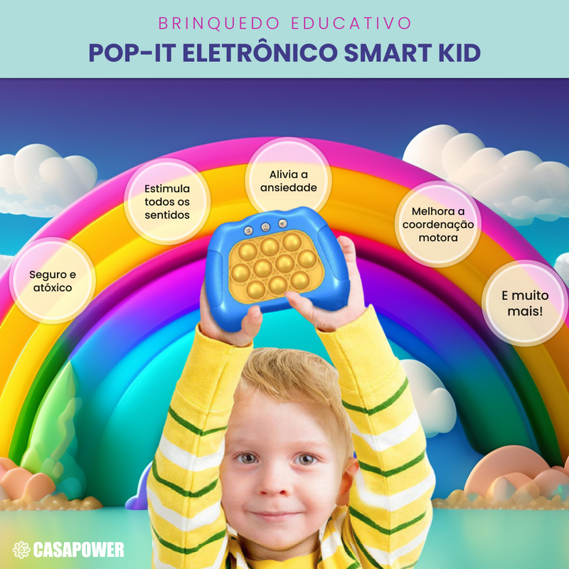 Pop It Eletrônico Smart Kid - Apertador de bolhas
