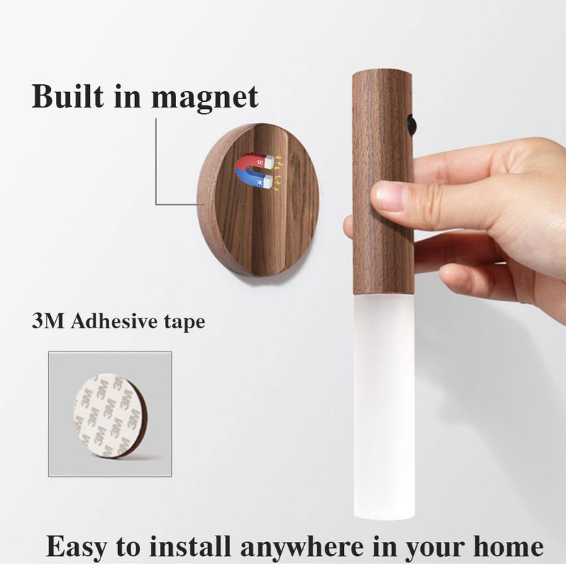 Luminária Wireless Magnética Wood Stick